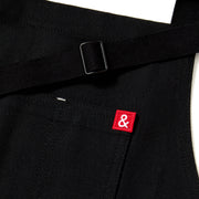 Hedley & Bennett Essential Apron, Caviar Black — construction detail