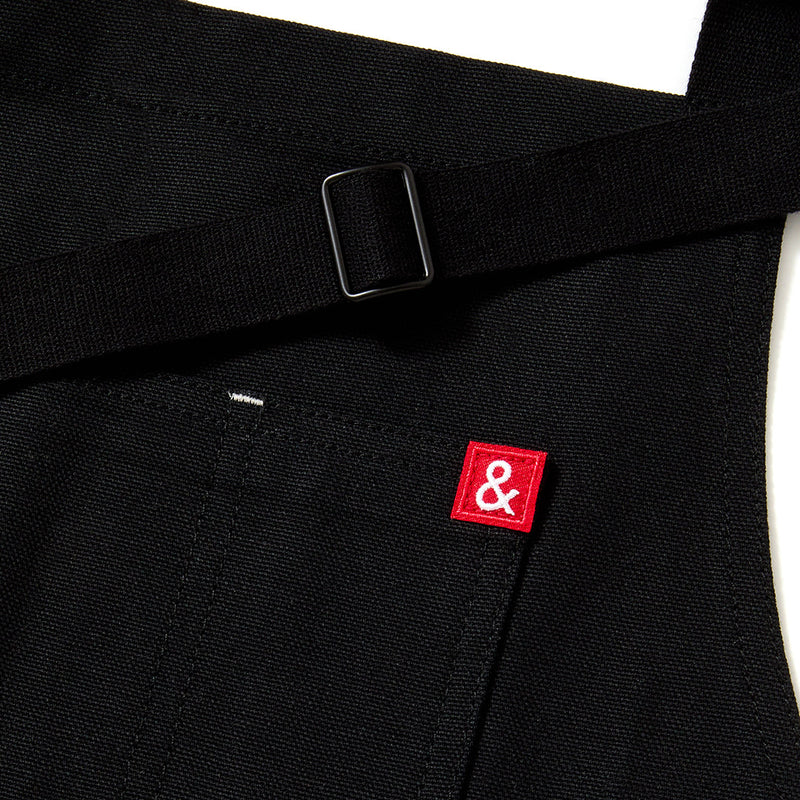 Hedley & Bennett Essential Apron, Caviar Black — construction detail