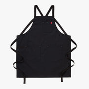 Hedley & Bennett All Day Crossback Apron, Caviar Black — front view