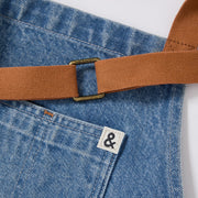 Hedley & Bennett Essential Apron, Cedar Blue Denim — construction detail