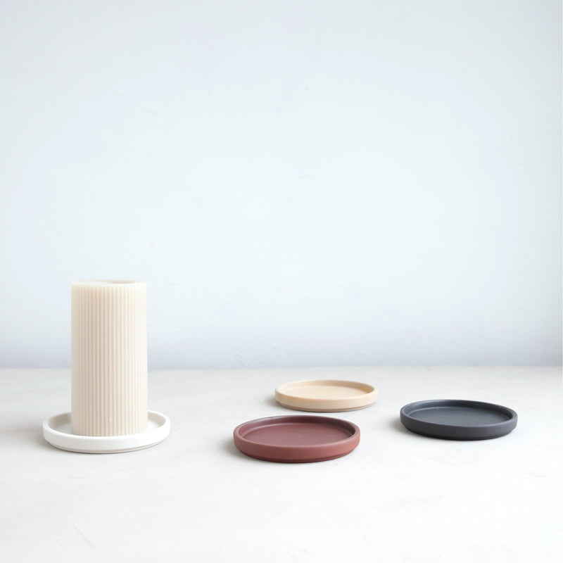The Floral Society | Daily Plate, Sand, serves as a versatile base for candles, jewelry, or desserts, enhancing any space with its elegant simplicity.