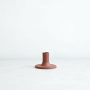 The Floral Society | Candle Holders - Grand - Tall - Earth: Ceramic holder with a clean, matte finish, hand-finished for unique variations, fits standard taper candles, dynamic as a collection.