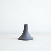 The Floral Society | Candle Holders, Grand, Matte White Tall, features a sleek, minimalistic design with a flared base and narrow neck, ideal for standard taper candles.