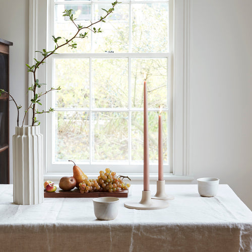 The Floral Society | Candle Holders, Wide, Smoke