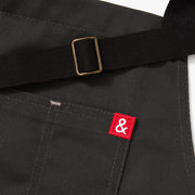 Hedley & Bennett Essential Apron, Charcoal Grey — construction detail