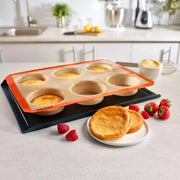 Silpat | Reusable Silicone Baking Molds - Tartelette Mold, featuring 12 holes for perfectly shaped pastries, ideal for baking enthusiasts.