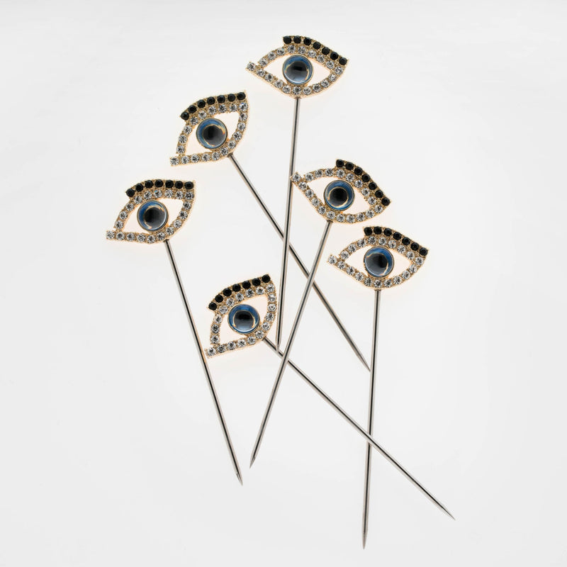 Joanna Buchanan | Cocktail Picks - Bee, featuring a close-up of artistic bee-themed pins, ideal for enhancing barware with a creative, elegant touch.