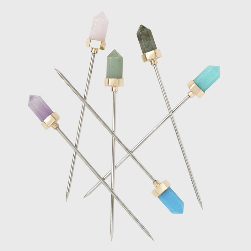 Joanna Buchanan | Cocktail Picks - Bee, featuring intricate close-ups of decorative points, ideal for enhancing cocktail presentations.