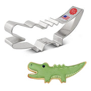 Ann Clark | Cookie Cutters - Alligator: Metal alligator-shaped cookie cutter, ideal for enhancing baking creativity, from America's leading manufacturer, perfect for home bakers and professionals.