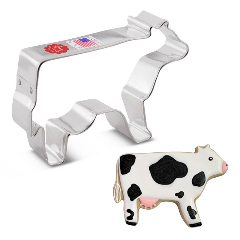 Ann Clark Cow cookie cutter from America's largest manufacturer, ideal for charming farm-themed baking projects, enhancing the baking experience for home and professional bakers.