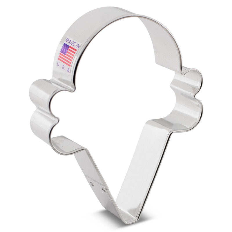 Ann Clark | Cookie Cutters - Ice Cream Cone, crafted by America's largest manufacturer, ideal for creating fun, sweet summer treats in your kitchen.