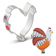 Ann Clark | Cookie Cutters - Rooster featuring a detailed rooster design from America's largest cookie cutter maker, perfect for enhancing farm-themed baking projects.