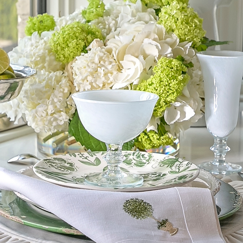 Arte Italica & Crown Linen Designs | Rialto Compote - Adriatic Blue