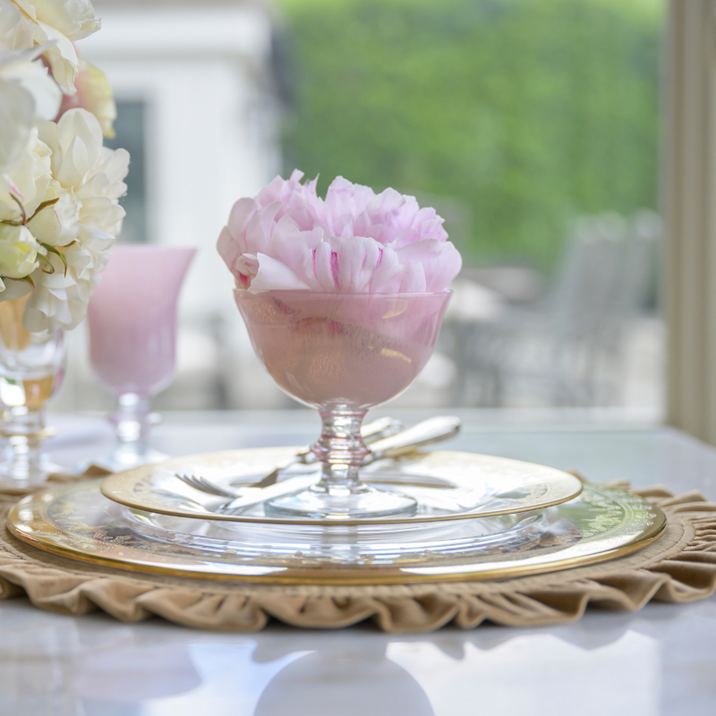 Arte Italica & Crown Linen Designs | Rialto Compote - Soft Pink