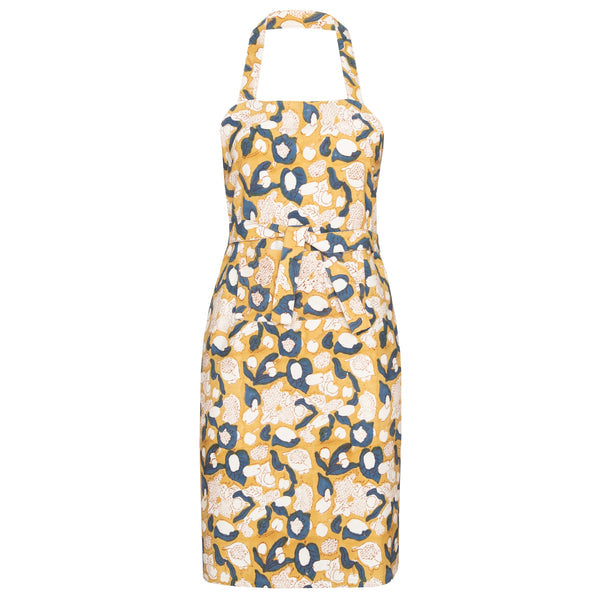 Couleur Nature | Forest Harvest Apron, Mustard & Blue