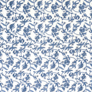 Caravan Home 59 x 86 Granada Cornflower Blue Tablecloth with intricate floral and pomegranate pattern, hand-printed for a French country style.