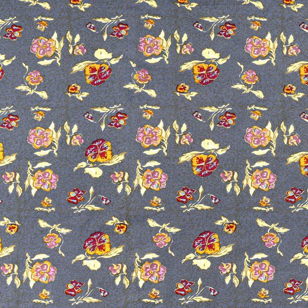 Couleur Nature | 71" x 106" Pansy Red & Grey Tablecloth