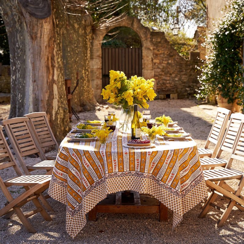 Couleur Nature | Provence Avignon Tablecloth, Dijon & Blue