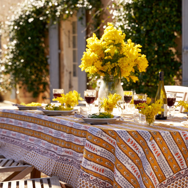 Couleur Nature | Provence Avignon Tablecloth, Dijon & Blue