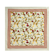 Caravan Home Fraises des Bois Blue Napkins, 19 x 19, set of 6, featuring vibrant botanical patterns handprinted on high-quality fabric. Perfect for enhancing table settings.