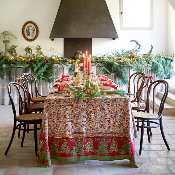 Couleur Nature | Noel French Tablecloths, Red & Green