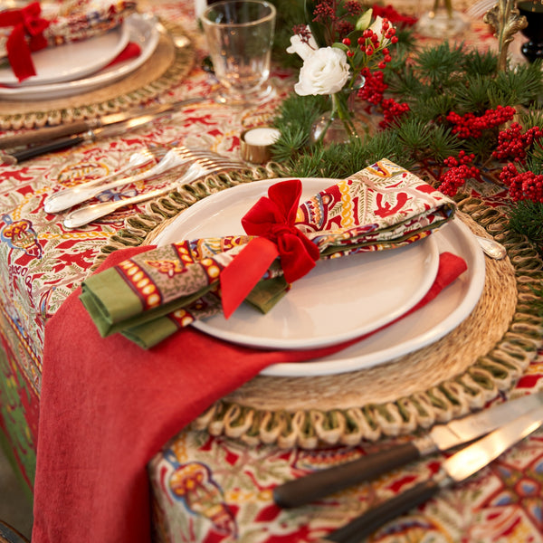 Couleur Nature | Noel Napkins, Red/Green, Set of 6