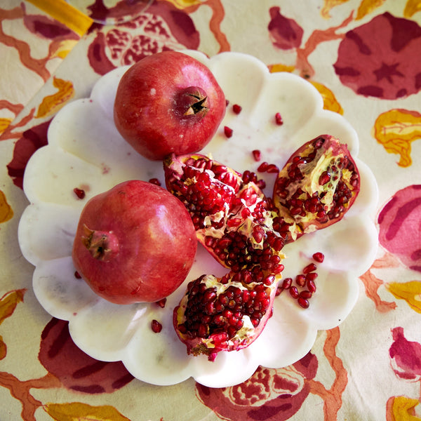 Couleur Nature | Pomegranate French Tablecloths, Yellow & Red