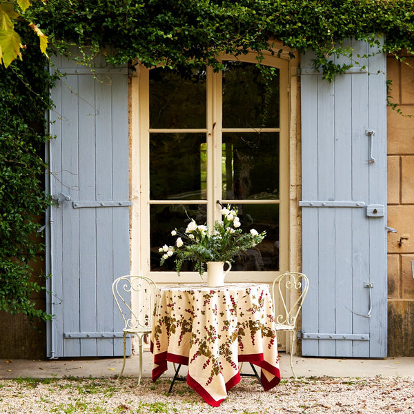 Couleur Nature | Gooseberry French Tablecloths, Red & Green