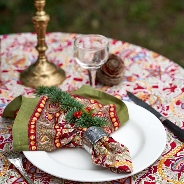 Couleur Nature | Noel Napkins, Red/Green, Set of 6