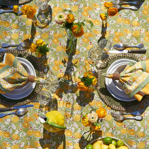 Couleur Nature | Citron Napkins, Vert & Yellow, Set of 6