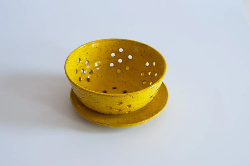 RachaelPots | Small Berry Bowl With Dish, Yellow