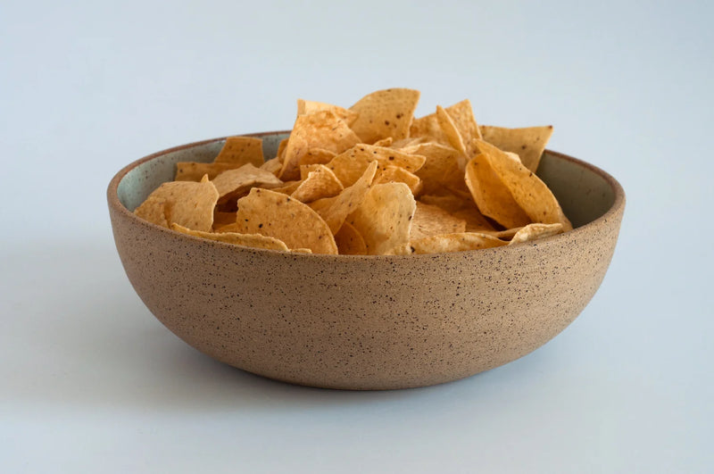 RachaelPots | Low Serving Bowl, Nude/Sage