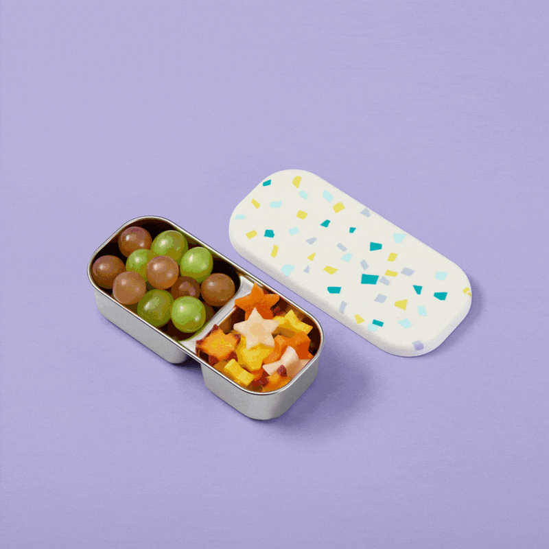 PlanetBox | Day Tripper Snack Container, White Sand Terrazzo