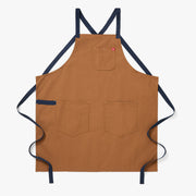 Hedley & Bennett All Day Crossback Apron, Denver Brown — front view