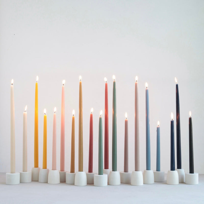 The Floral Society | Dipped Taper Candles, 18 Inches Greige