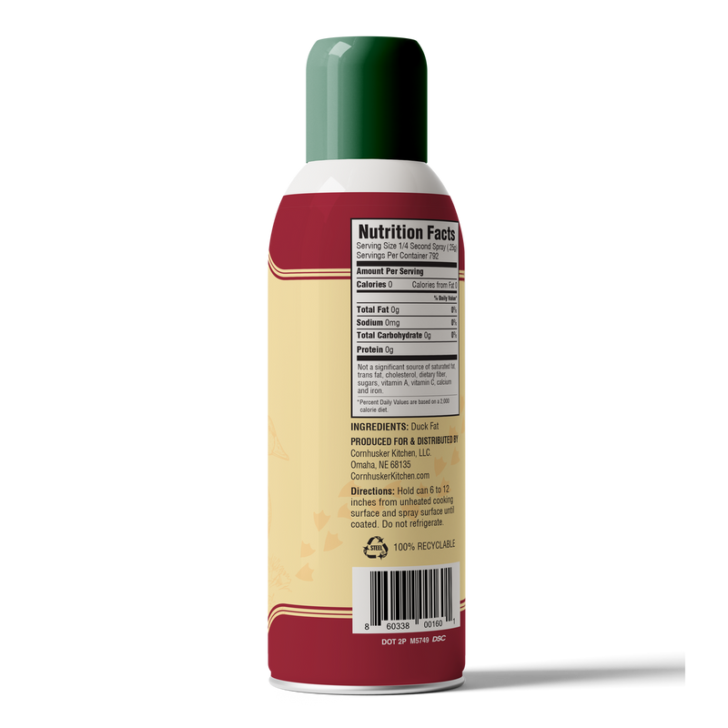 Cornhusker Kitchen Duck Fat Spray | Gourmet Duck Fat Cooking Oil Spray