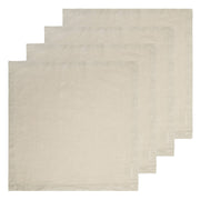Caravan Home | 21 x 21 Stone Everyday Napkins Set of 4, showcasing oversized, pre-washed linen napkins with mitered corners, ideal for enhancing dining elegance.