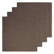 Caravan Home | 21 x 21 Walnut Everyday Napkins Set of 4, featuring oversized, hand-dyed linen with mitered corners, offering refined casual luxury for dining.