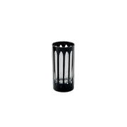 Sir|Madam Empire Nips Glass in Tuxedo, set of 4 — mouth-blown shot-size glass with black-and-white Art Deco vertical cuts