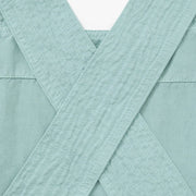 Hedley & Bennett Smock Apron, Eggshell Blue — fabric and fit detail