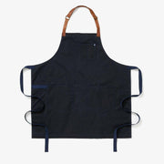 Hedley & Bennett | Essential Waxed Canvas Aprons - Atlantic, featuring durable waxed canvas, adjustable leather neck strap, and utility loop, perfect for demanding kitchen and DIY tasks.
