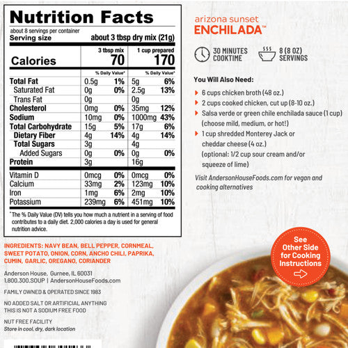 Anderson House | Frontier Soups, Arizona Sunset Enchilada Soup