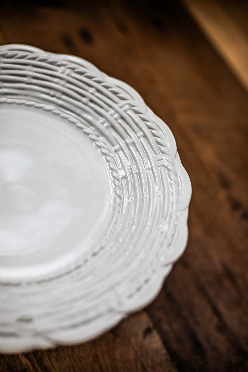 Provvista Designs | Basket Jubilee Salad Plate, White