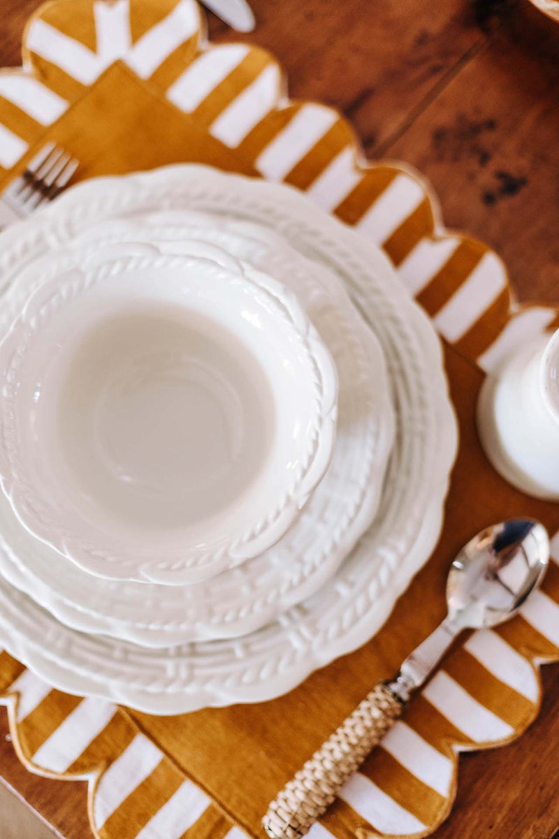 Provvista Designs | Basket Jubilee Salad Plate, White