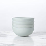 Fable New York | Bamboo Plates & Dinnerware - Cereal Bowl (Set of 4) - Glass Slipper, featuring a close-up of stacked eco-friendly bamboo fiber bowls.