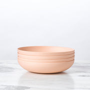 Fable New York | Bamboo Plates & Dinnerware - Low Bowl (Set of 4) - Sun Rises, featuring a ceramic look, ideal for eco-conscious dining.
