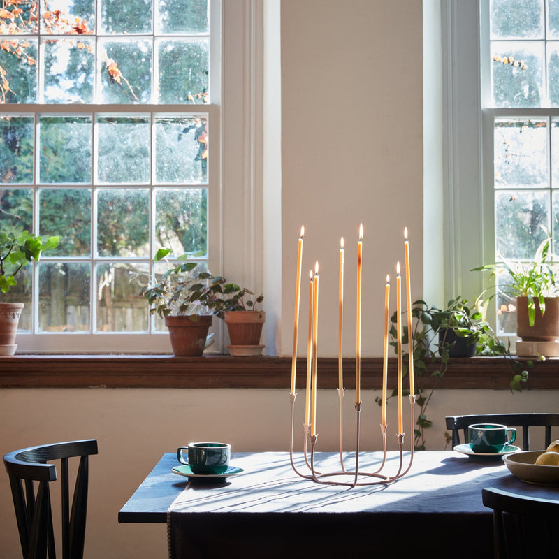 The Floral Society | Beacon Long Stem Candelabra, Black