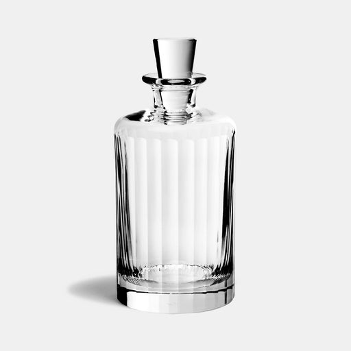 Richard Brendon | Fluted Large Decanter with a faceted design and ribbed detailing, featuring a matching stopper, embodying Art Deco elegance for your bar collection.