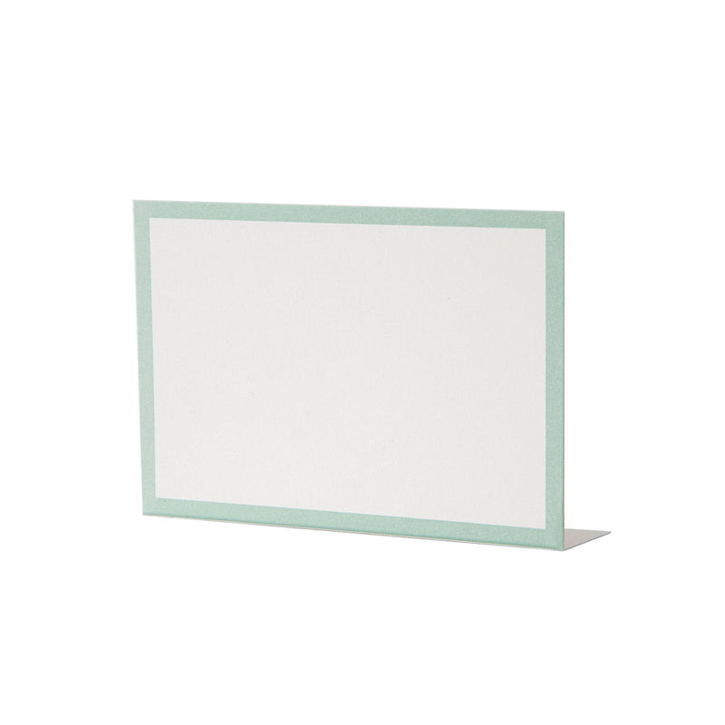 Hester & Cook | Frame Place Card - Seafoam, ideal for personalizing gatherings and labeling buffet dishes, enhancing table decor with an elegant touch.