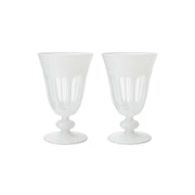 Sir|Madam Rialto Glass Tulip in Chalk, Set of 2 — hero studio shot on clean background